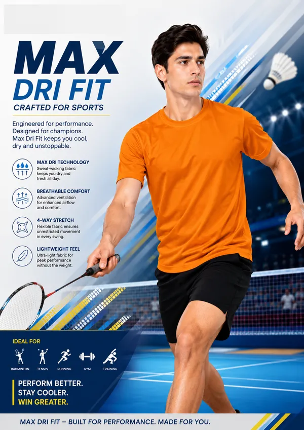 Orange_Dri_Fit_Regular_Fit_Sports_T-Shirt_For_Men
