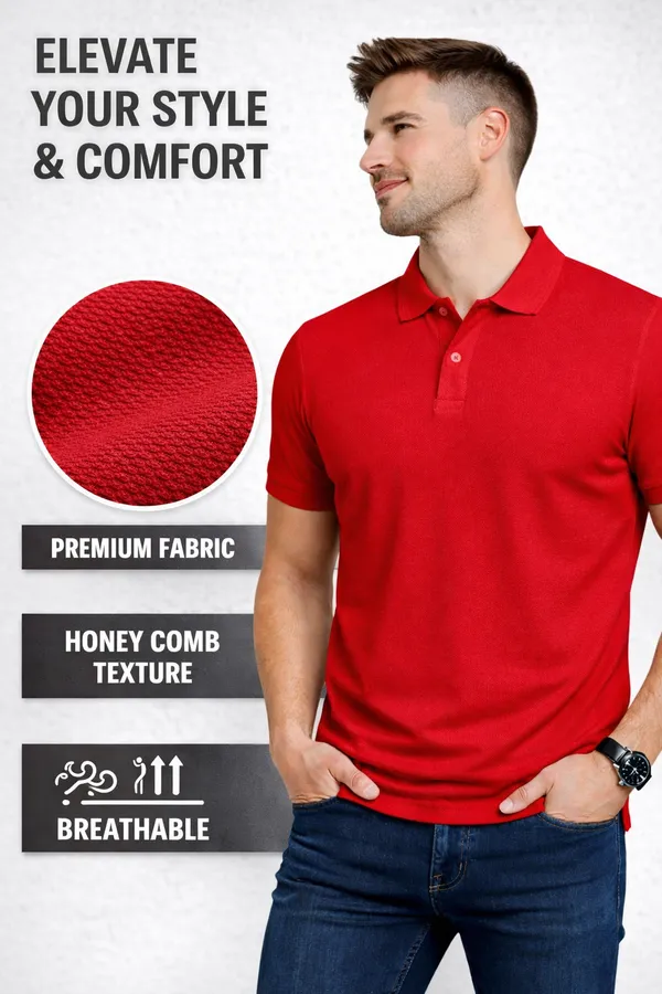 Red_Knit_Polo_T-Shirt_for_Men