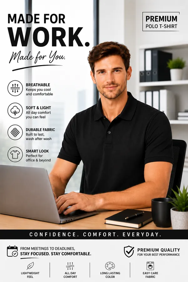 Black_Soft_Fabric_Regular_Fit_Polo_T-Shirt_For_Men