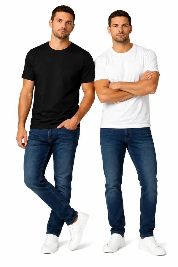Black_And_White_Regular_Fit_T-Shirt_Set_for_Men