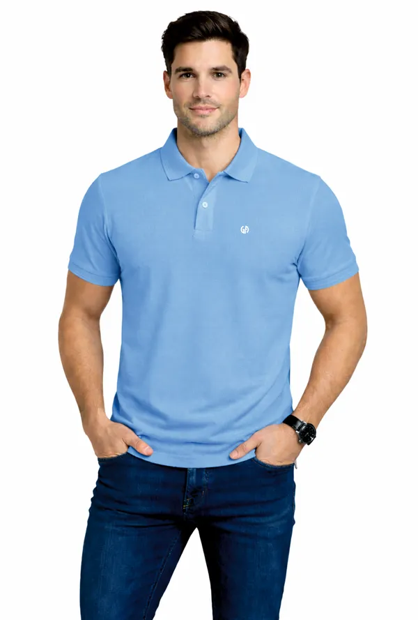 Light_Blue_Pique_Polo_T-Shirt_For_Men