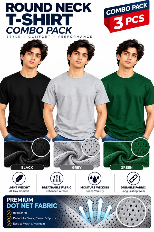 Black_Grey_Green_Dot_Net_Regular_Fit_T-Shirts_Combo_Pack_for_Men