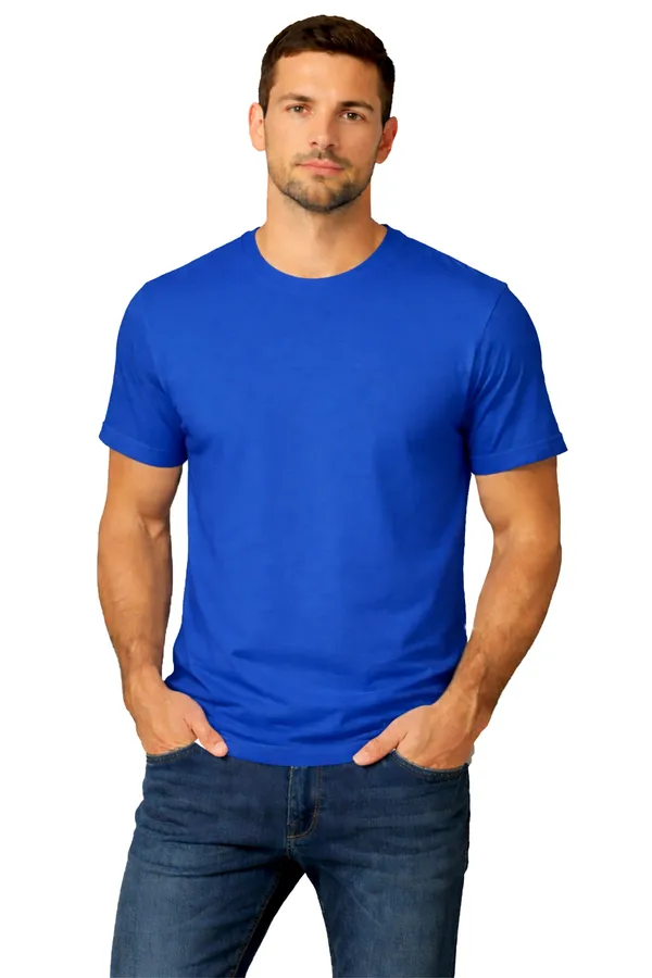 Blue_Crew_Neck_Short_Sleeve_T-Shirt_for_Men