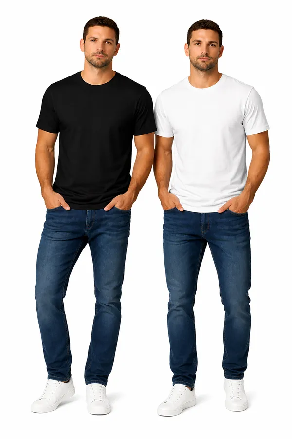Black_And_White_Regular_Fit_T-Shirt_Set_for_Men