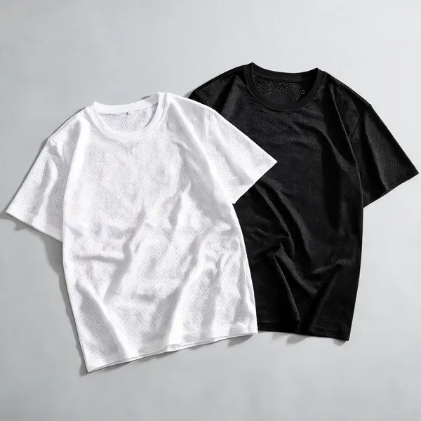 White_And_Black_Dot_Net_Regular_Fit_T-Shirt_Combo_For_Men