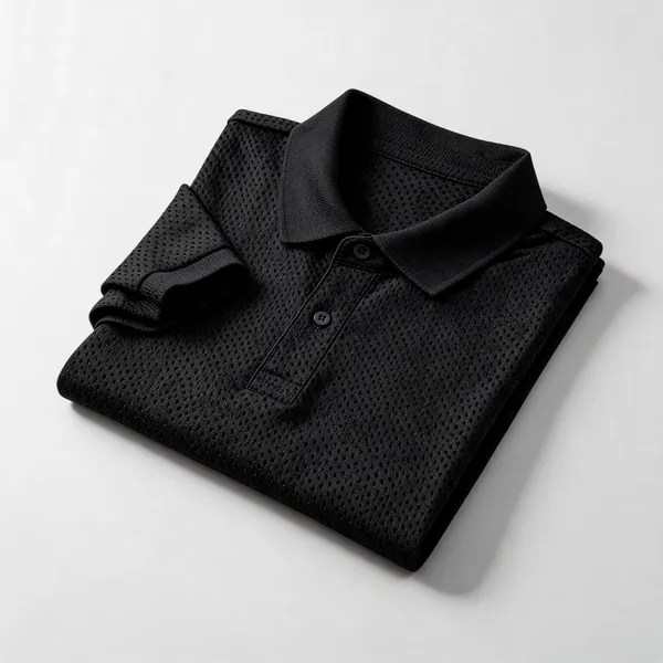 White_Red_Black_Dot_Net_Regular_Fit_Polo_T-Shirts_For_Men