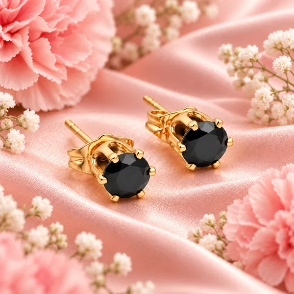Elegant_Gold-Tone_Black_Crystal_Solitaire_Stud_Earrings