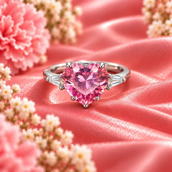 Elegant_Silver-Tone_Heart-Cut_Pink_Crystal_Ring_for_Women