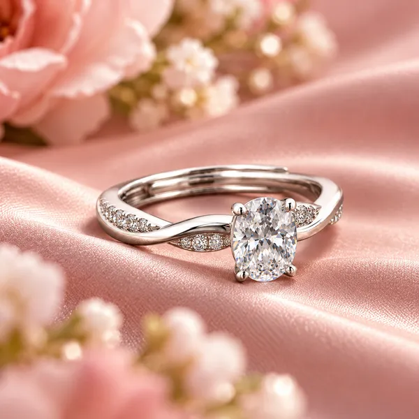 Oval_Clear_Stone_Solitaire_Ring_–_Adjustable_Silver-Tone_Twisted_Pavé_Band