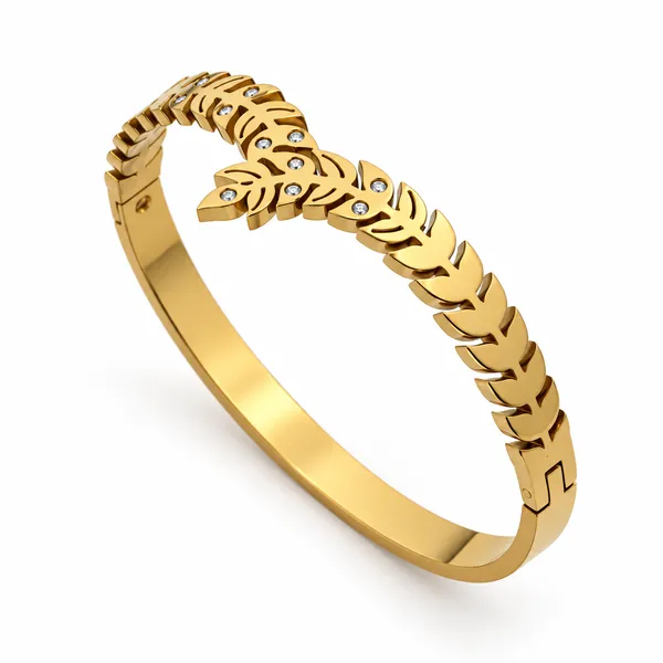 Gold_Tone_Leaf_Design_Bracelet_for_Women