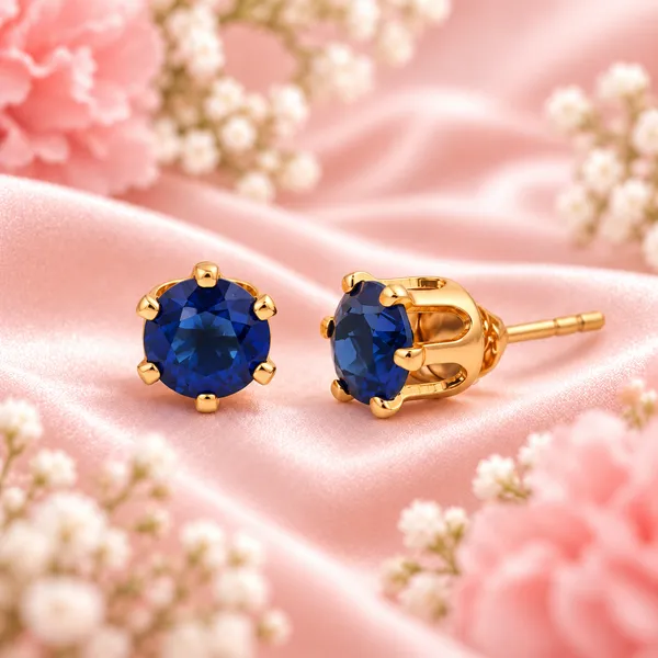 Elegant_Gold-Tone_Blue_Crystal_Solitaire_Stud_Earrings