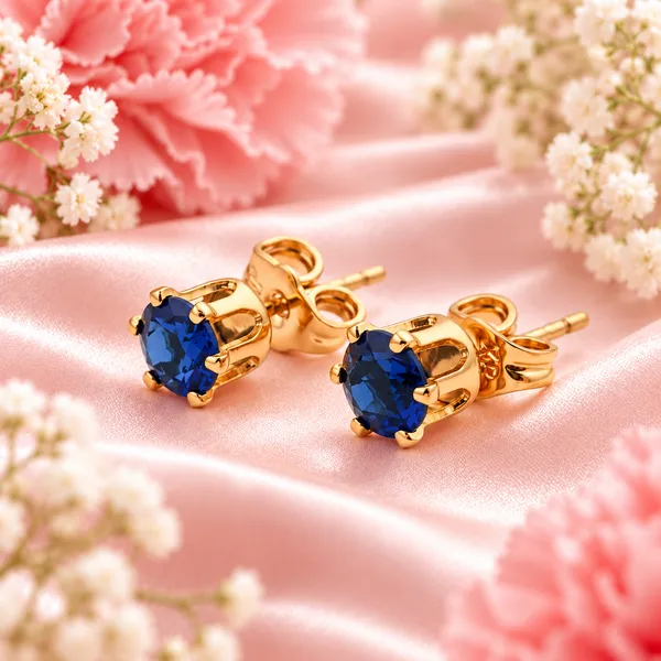 Elegant_Gold-Tone_Blue_Crystal_Solitaire_Stud_Earrings
