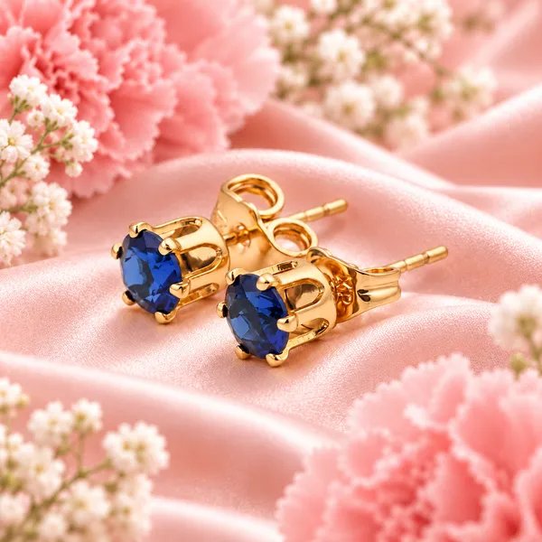Elegant_Gold-Tone_Blue_Crystal_Solitaire_Stud_Earrings