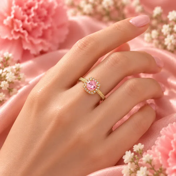 Elegant_Gold-Tone_Pink_Crystal_Halo_Statement_Ring