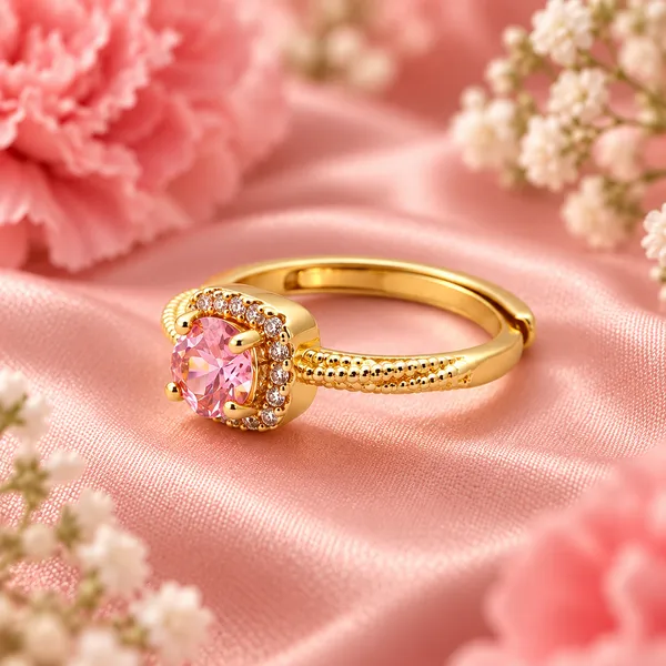 Elegant_Gold-Tone_Pink_Crystal_Halo_Statement_Ring