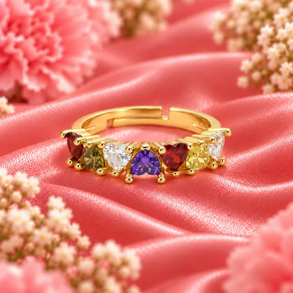 Elegant_Gold-Tone_Multi-Color_Heart_Crystal_Ring