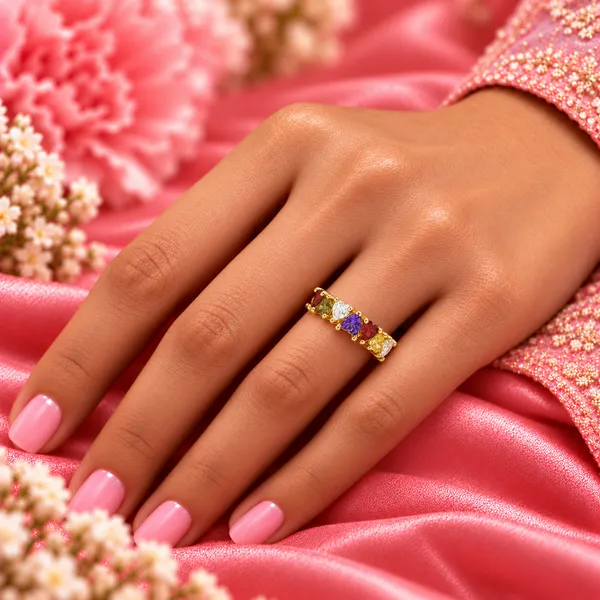 Elegant_Gold-Tone_Multi-Color_Heart_Crystal_Ring