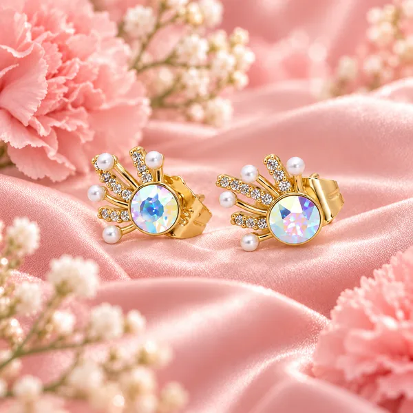 Elegant_Gold-Tone_Crystal_and_Pearl_Cluster_Stud_Earrings