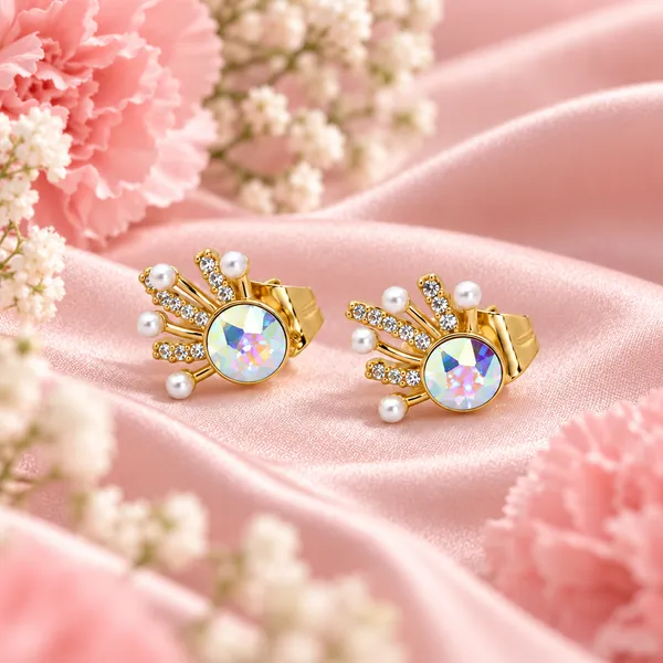 Elegant_Gold-Tone_Crystal_and_Pearl_Cluster_Stud_Earrings