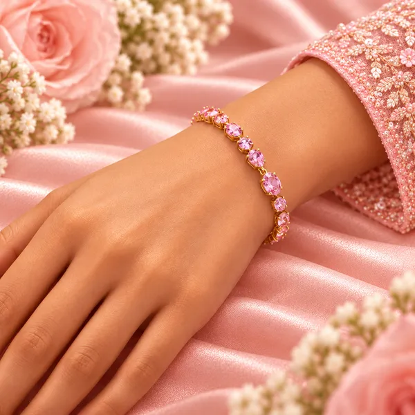 Elegant_Gold-Tone_Pink_Crystal_Tennis_Bracelet_for_Women