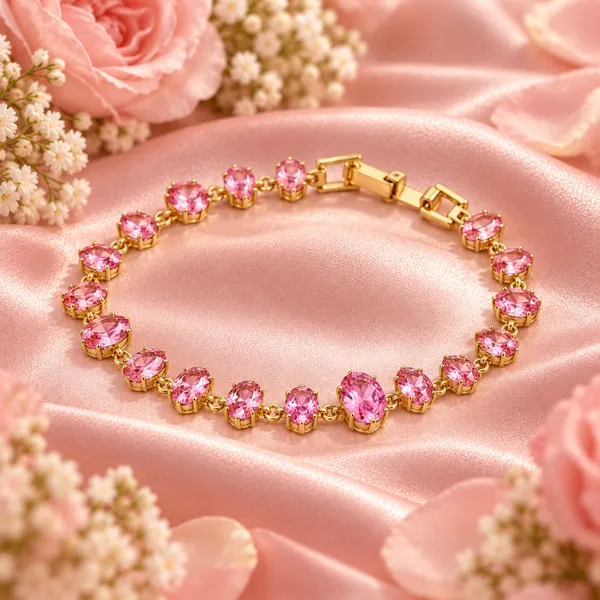 Elegant_Gold-Tone_Pink_Crystal_Tennis_Bracelet_for_Women