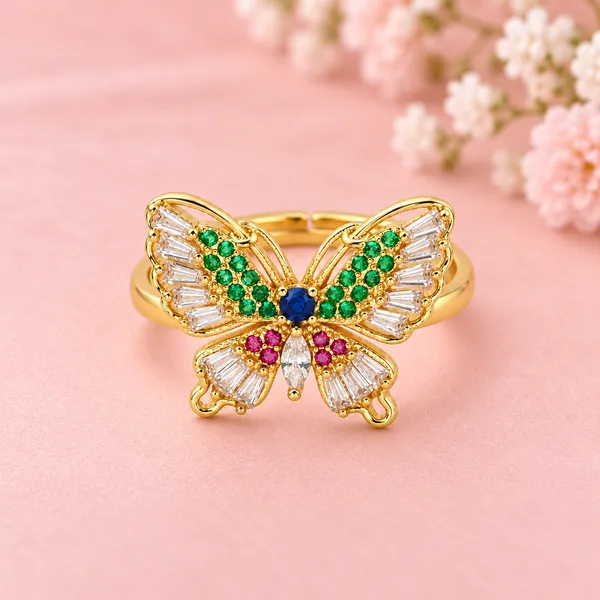 Gold-Tone_Butterfly_Ring_–_Delicate_Nature-Inspired_Jewelry