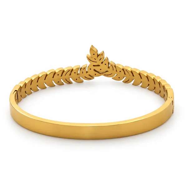 Gold_Tone_Leaf_Design_Bracelet_for_Women