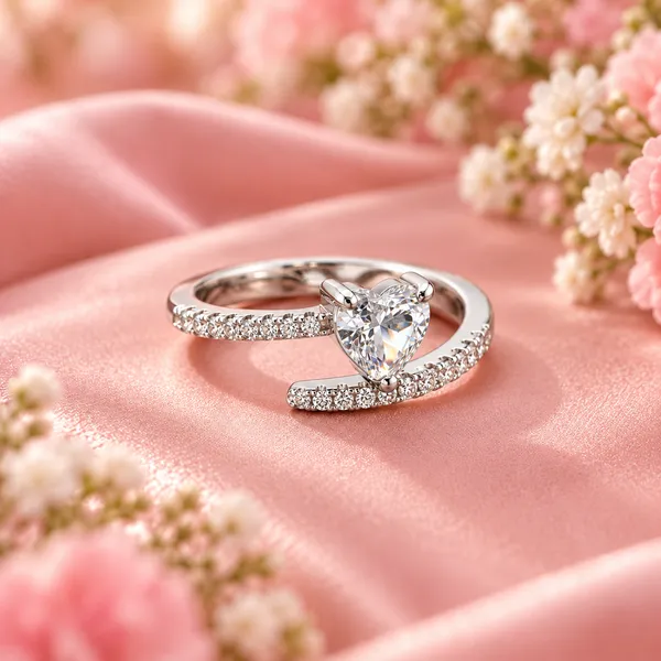 Heart-Shaped_Clear_Stone_Bypass_Ring_–_Adjustable_Silver-Tone_Pavé_Band