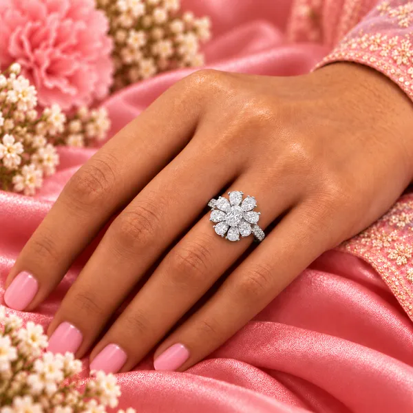 Floral_Cluster_Ring_–_Pear-Shaped_Petals_with_Pavé_Band,_Statement_Ring_for_Women