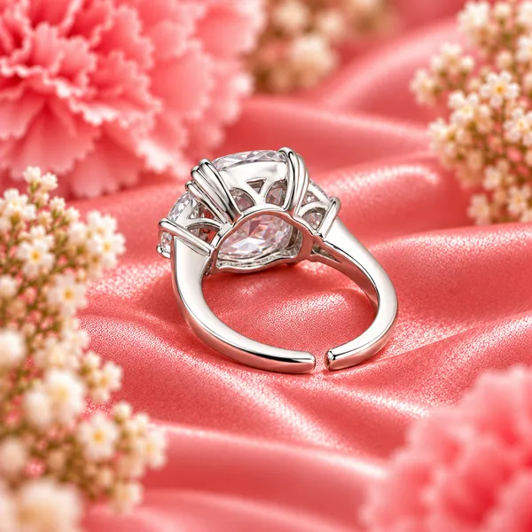 Elegant_Silver-Tone_Heart-Cut_Pink_Crystal_Ring_for_Women