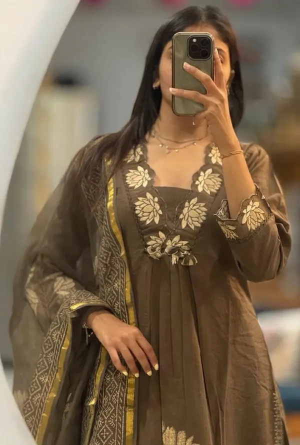 Elegant_Cocoa_Brown_Floral_Printed_Kurta_Set_with_Dupatta_.