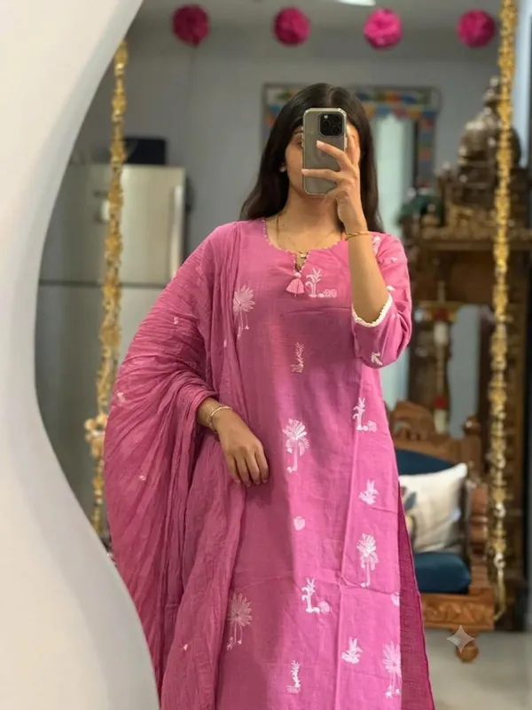 Elegant_Rose_Pink_Handblock_Kurta_Set_with_Dupatta_.