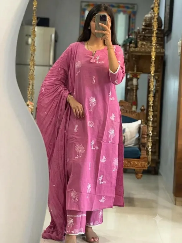Elegant_Rose_Pink_Handblock_Kurta_Set_with_Dupatta_.