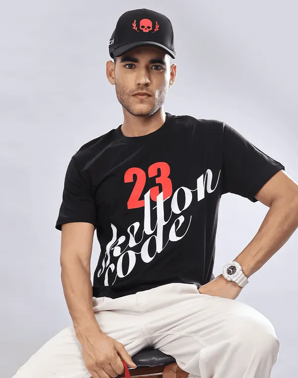 Crimson_Cursive_Crew_Neck_Tee_Black_Unisex