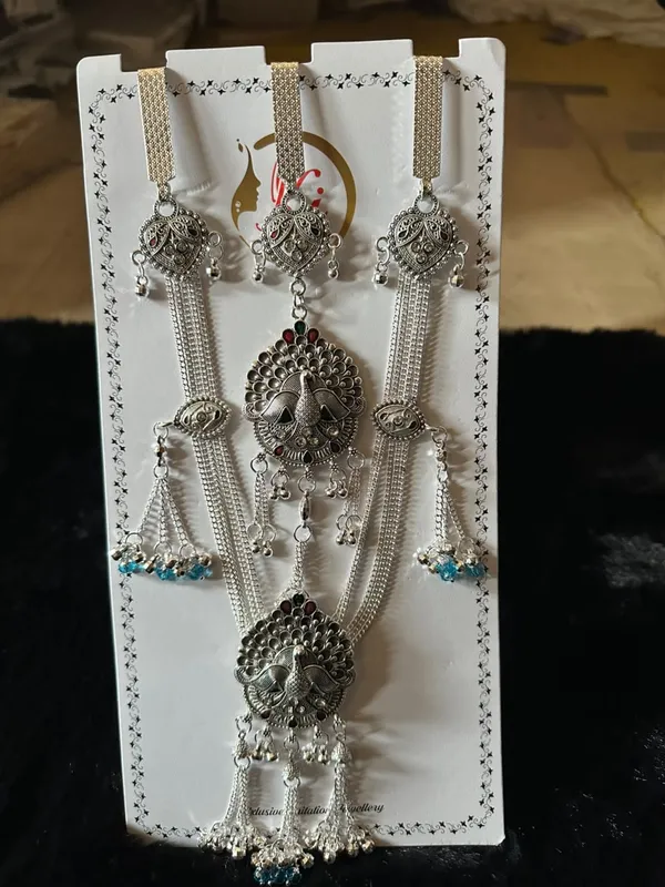 Silver_Oxidised_Peacock_Jewellery_Set_for_Women