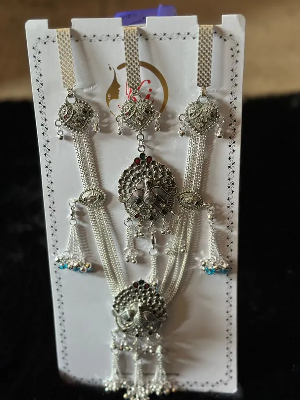 Silver_Oxidised_Peacock_Jewellery_Set_for_Women