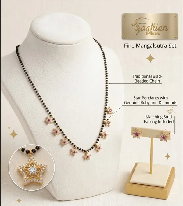 Gold-Tone_Black_Beaded_Star_Pendant_Mangalsutra_Set_for_Women