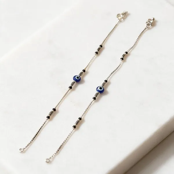 Silver_Tone_Copper_Evil_Eye_Charm_Beaded_Anklets_For_Women