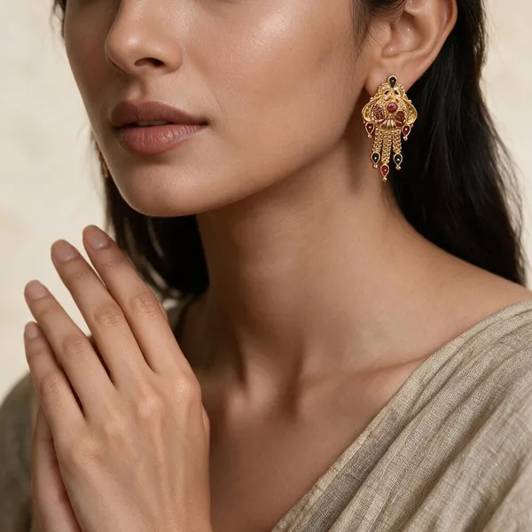 Gold_Tone_Copper_Embellished_Traditional_Drop_Earrings_For_Women