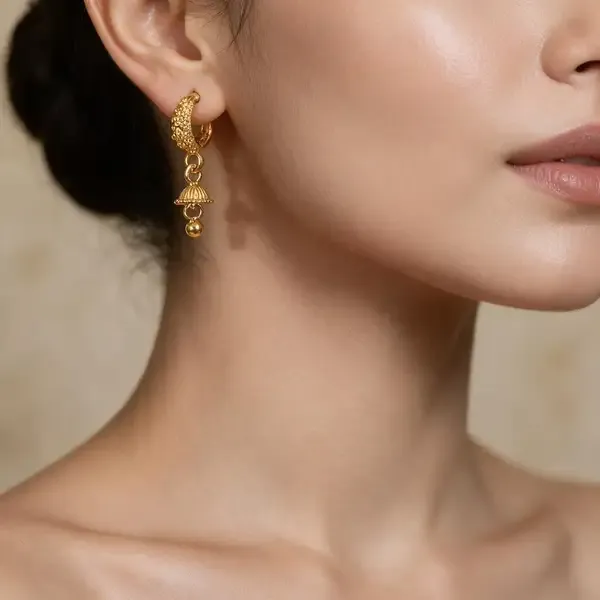 Gold_Copper_Jhumka_Festive_Pair_-_Floral_And_Traditional