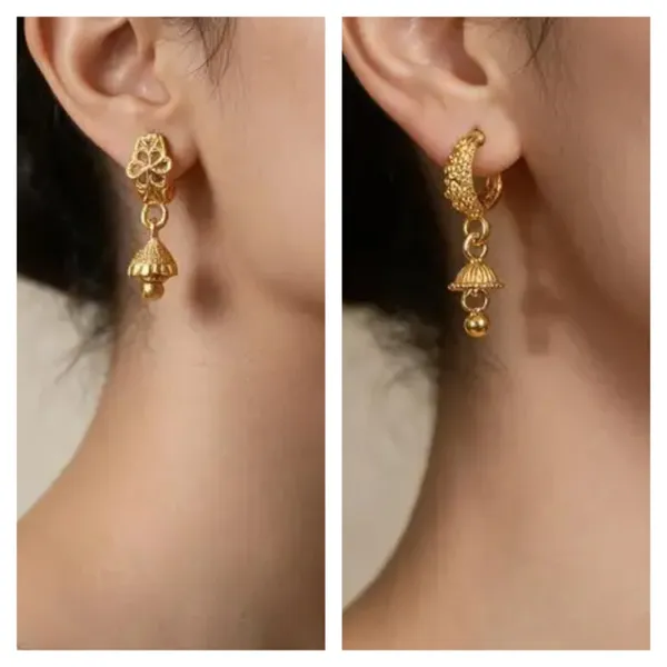 Gold_Copper_Jhumka_Festive_Pair_-_Floral_And_Traditional