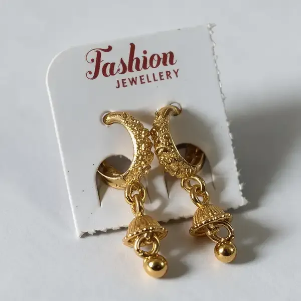 Gold_Copper_Jhumka_Festive_Pair_-_Floral_And_Traditional