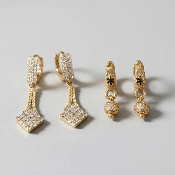 Gold_Tone_Copper_Drop_Earrings_Duo