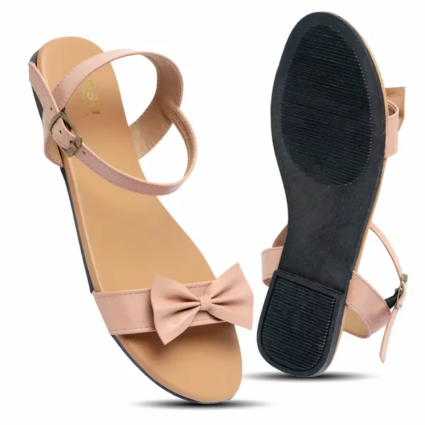 Pink_Synthetic_Flat_Sandals_For_Women