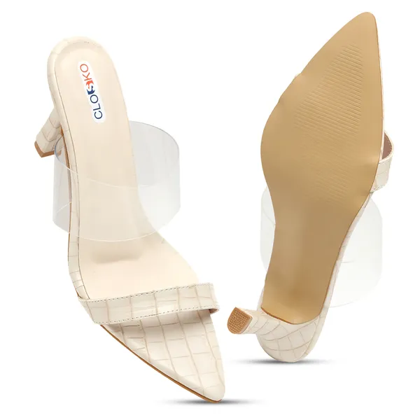 Cream_Pointed_Toe_Heeled_Mule_For_Women