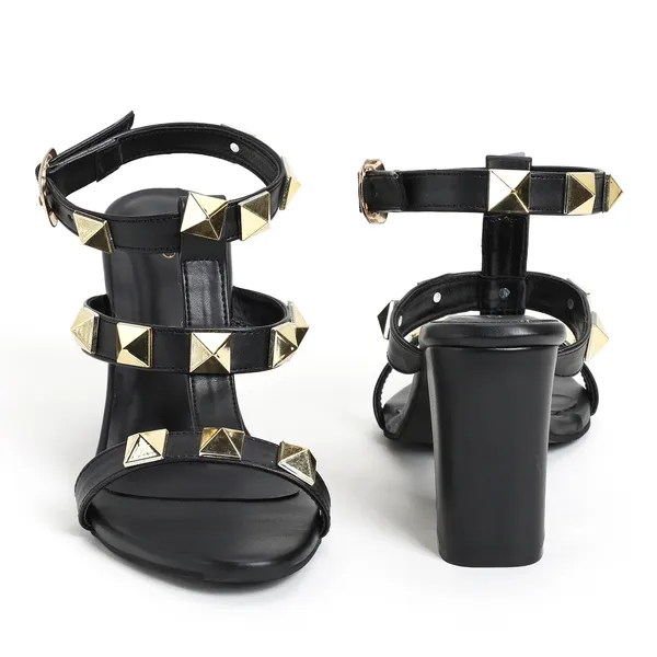 Black_Studded_Block_Heel_Sandals_For_Women