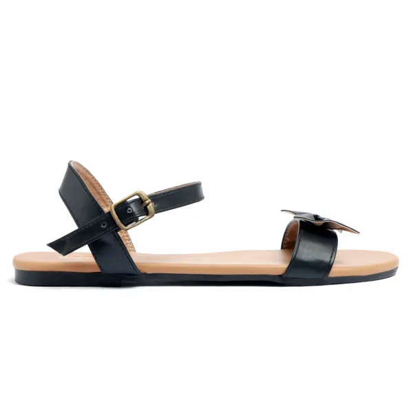 Black_Bow_Flat_Sandals_For_Women
