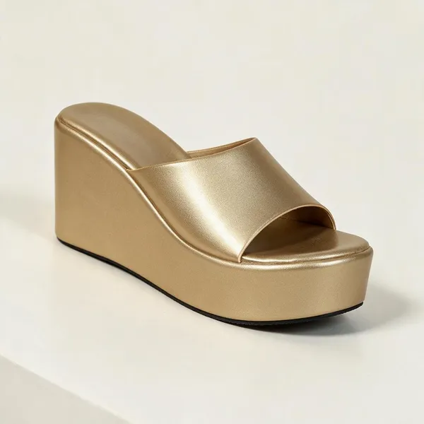 Gold_Wedge_Slip-On_Sandals_For_Women