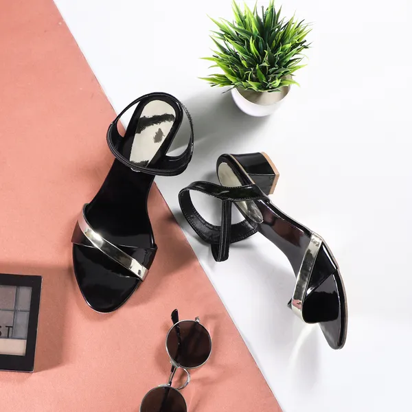 Black_Synthetic_Block_Heel_Sandals_For_Women