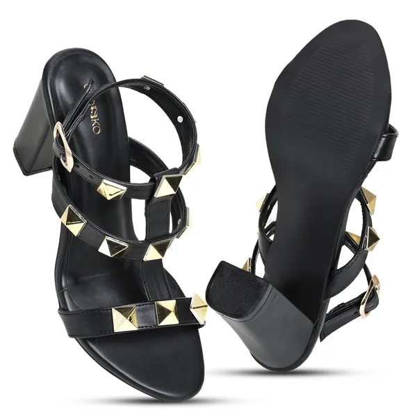 Black_Studded_Block_Heel_Sandals_For_Women